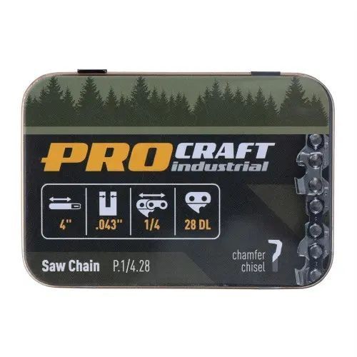 Цепь для цепной пилы Procraft industrial P.1/4.28 Universal 1/4" шаг 28 зв. lancyug-dlya-lancyugovoyi-pylky-procraft-industrial-p-1-4-28-universal-1-4-shag-28-zv фото