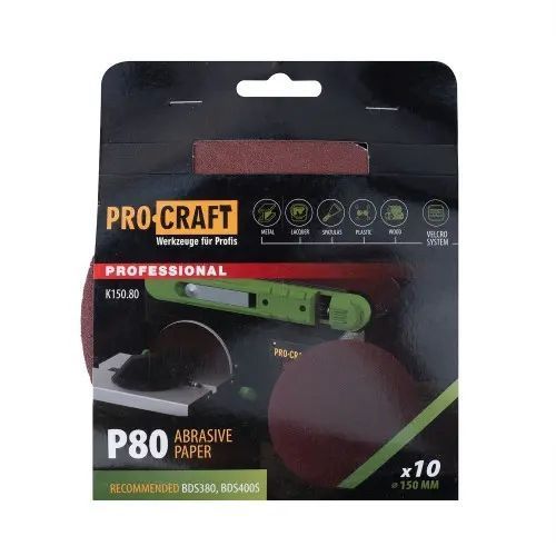 Круг шлифовальный самозацепной Procraft K150.80 UNIVERSAL (набор 10 шт.) K150.80 фото