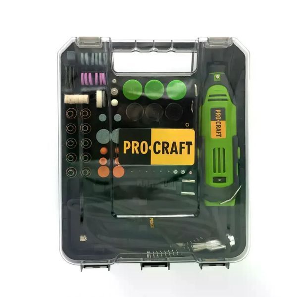 Электрический гравер Procraft PG520 + набор насадок Procraft GK418, 418 предметов PG520 + GK‑418 фото