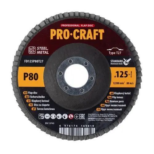Диск лепестковый Procraft FD125P80T27 UNIVERSAL FD125P80T27 фото