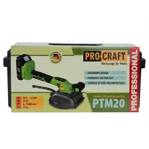 Акумуляторна віброприсоска для плитки Procraft PTM20 (з 1 акб) PTM20 фото