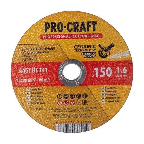 Диск отрезной керамический Procraft YCD150x1.6 150 мм 1,6 мм 22,2 мм YCD150x1.6 фото