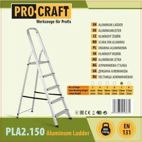 Лестница-стремянка алюминиевая Procraft PLA2.150 PLA2.150 фото
