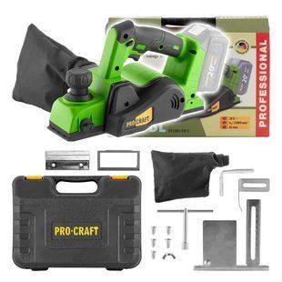 Аккумуляторный рубанок Procraft PE20BL, 20 В, Brushless, ширина строгания 82 мм, без АКБ и ЗУ PE20BL_bez_akb фото