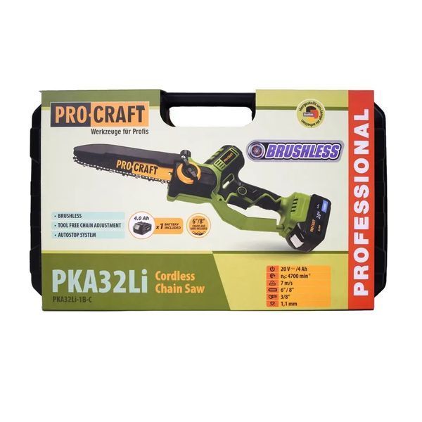 Аккумуляторная ручная пила Procraft PKA32Li BB, 20 В, без аккумулятора и зарядного устройства PKA32Li_BB фото