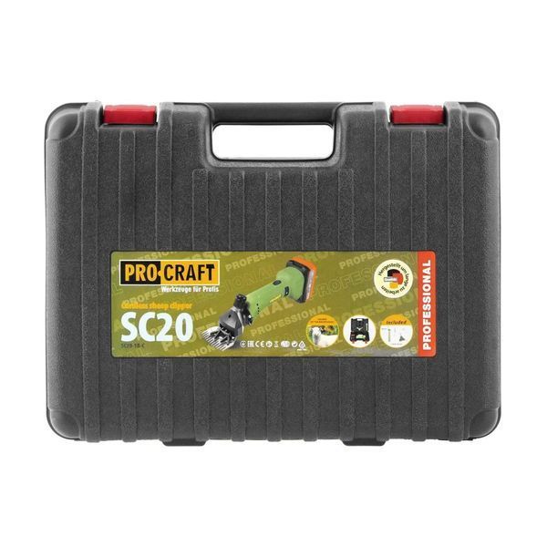 Аккумуляторная машинка для стрижки овец Procraft SC20, 20 В, 1 АКБ 4 А&middot;ч + зарядное устройство SC20_1akb фото