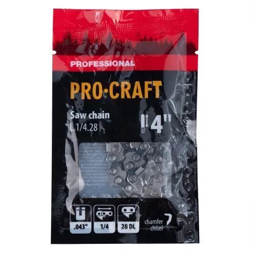 Цепь для цепной пилы Procraft L.1/4.28 Universal 1/4" шаг 28 зв. lancyug-dlya-lancyugovoyi-pylky-procraft-l-1-4-28-universal-1-4-shag-28-zv фото