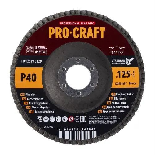 Диск лепестковый Procraft FD125P40T29 UNIVERSAL FD125P40T29 фото
