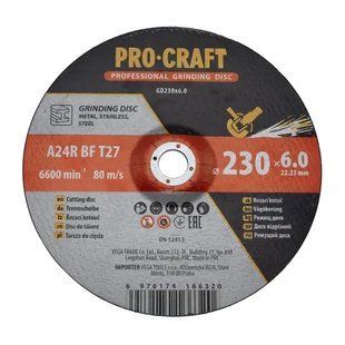 Диск зачистной Procraft GD230x6.0 230 мм 6,0 мм 22,2 мм GD230x6.0 фото