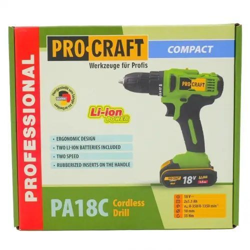 Шуруповерт Procraft PA18C COMPACT PA18C фото
