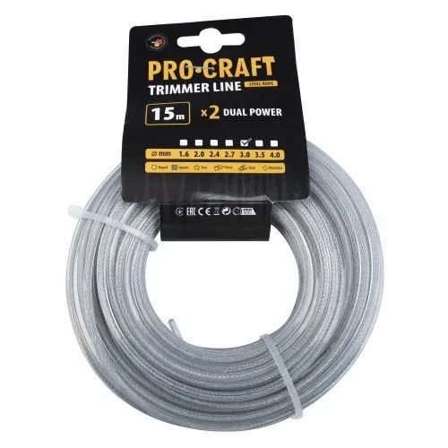 Леска армированная квадрат Procraft 3мм 15м volosin-armovana-kvadrat-procraft-3-mm-15m фото