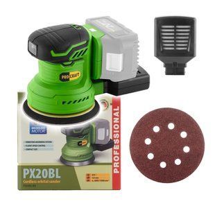 Аккумуляторная эксцентриковая шлифовальная машина Procraft PX20BL, 20 В, Brushless, без АКБ и ЗУ PX20BL фото