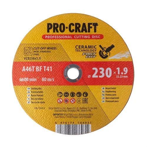 Диск отрезной керамический Procraft YCD230x1.9 230 мм 1,9 мм 22,2 мм YCD230x1.9 фото