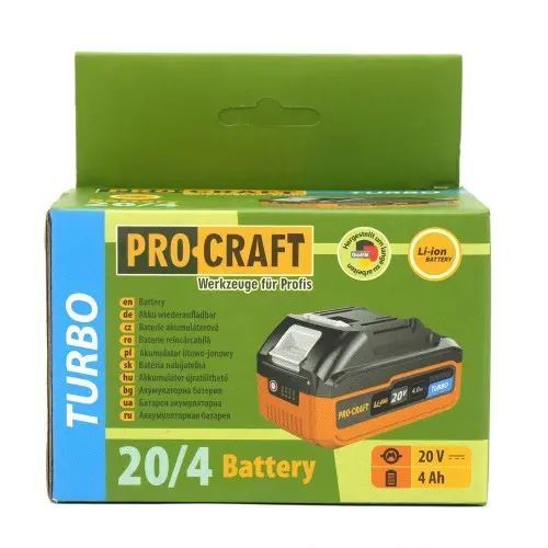 Акумуляторна батарея Procraft Battery20/4 Turbo (20В, 4Аг) Battery20/4 фото