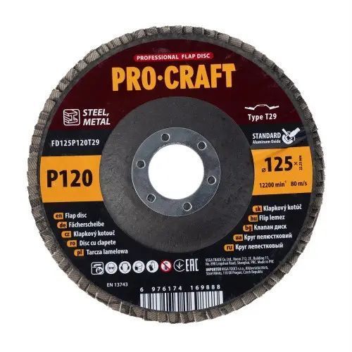 Диск лепестковый Procraft FD125P120T29 UNIVERSAL FD125P120T29 фото
