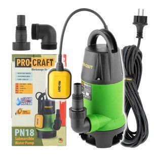 Погружной дренажный насос Procraft PN18, 750 Вт, для чистой и грязной воды PN18 фото