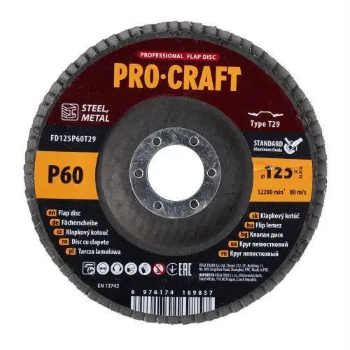 Диск лепестковый Procraft FD125P60T29 UNIVERSAL FD125P60T29 фото