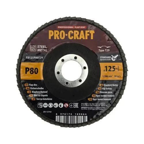 Диск лепестковый Procraft FD125P80T29 UNIVERSAL FD125P80T29 фото