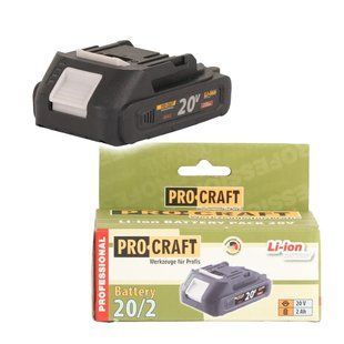 Акумуляторна батарея для інструментів Procraft 20 В, 2 А&middot;год, Battery20/2 Battery20_2 фото
