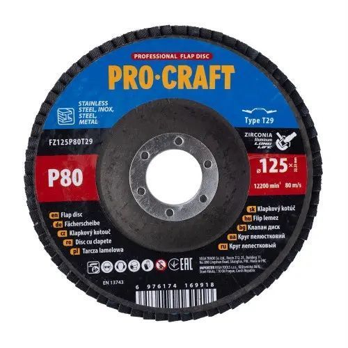Диск пелюстковий Procraft FZ125P80T29 UNIVERSAL FZ125P80T29 фото