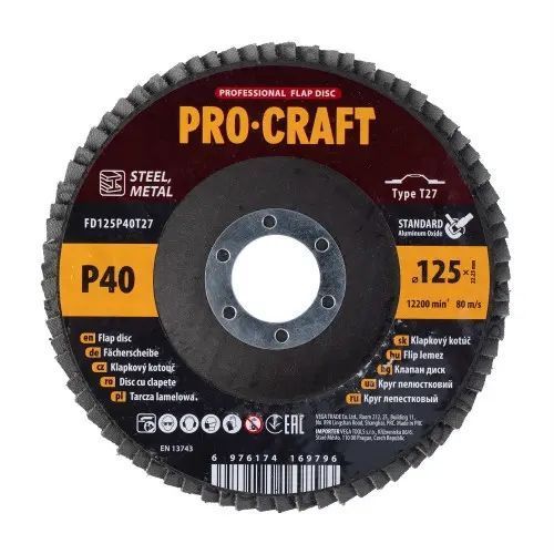 Диск лепестковый Procraft FD125P40T27 UNIVERSAL FD125P40T27 фото