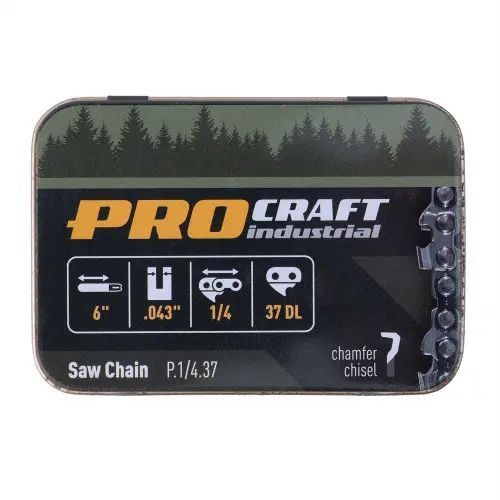 Цепь для цепной пилы Procraft industrial P.1/4.37 Universal 1/4" шаг 37 зв. lancyug-dlya-lancyugovoyi-pylky-procraft-industrial-p-1-4-37-universal-1-4-shag-37-zv фото