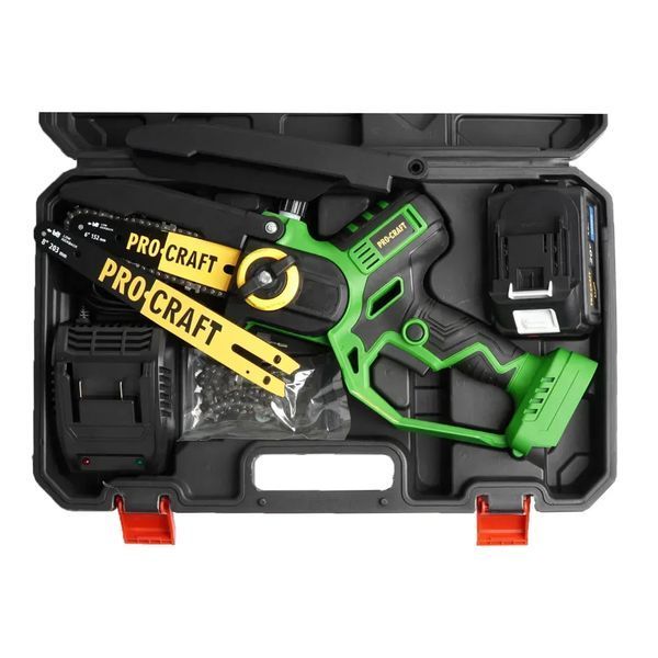 Комплект Procraft PKA32Li + EP2.0 &mdash; акумуляторна пила з телескопічним подовжувачем  PKA32Li+EP2.0_1.2L/oliva фото