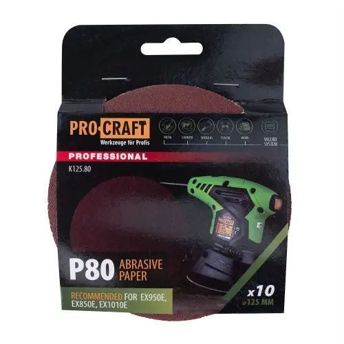 Круг шлифовальный самозацепной Procraft K125.80 UNIVERSAL (набор 10 шт.) K125.80 фото